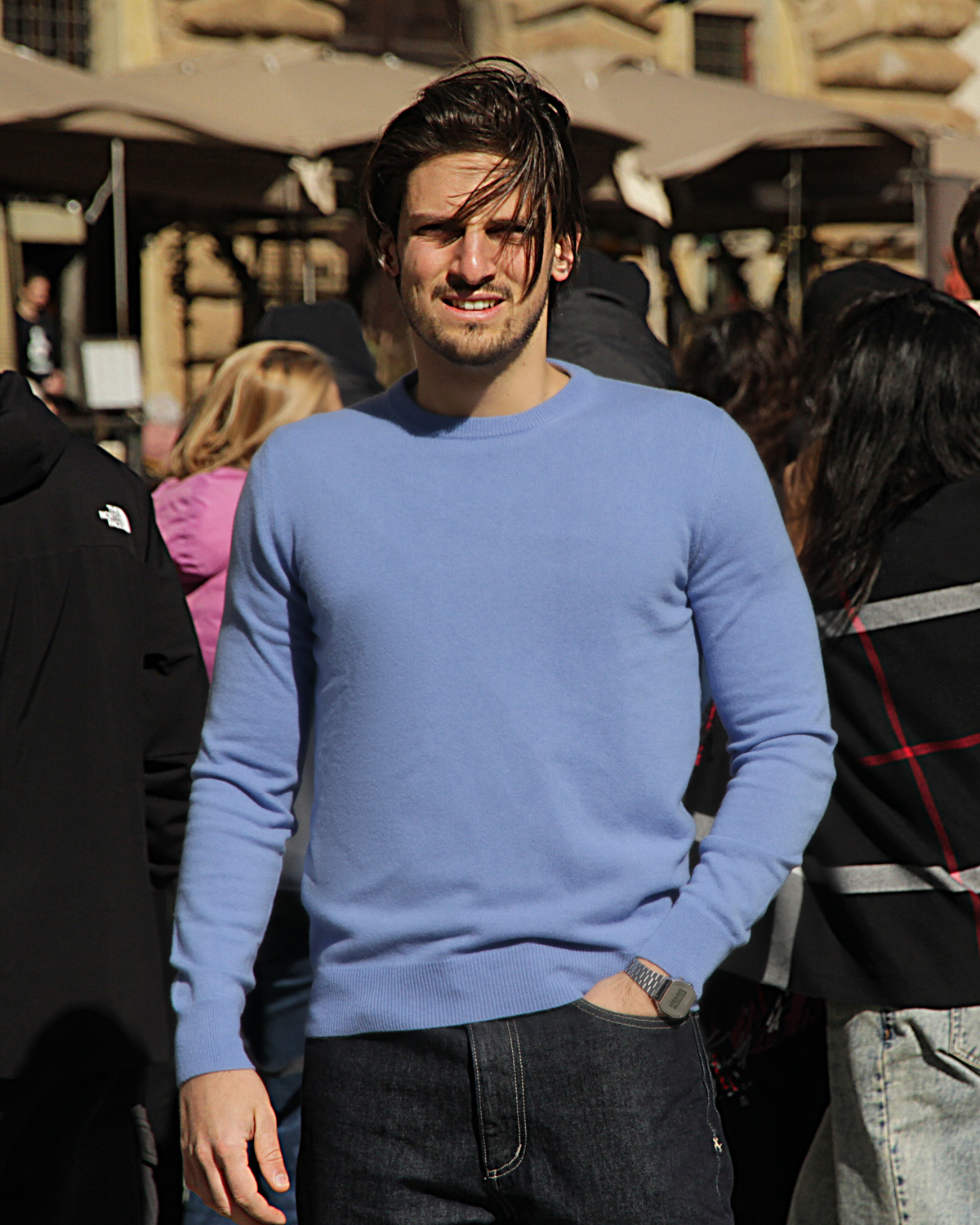 Girocollo cashmere sportivo