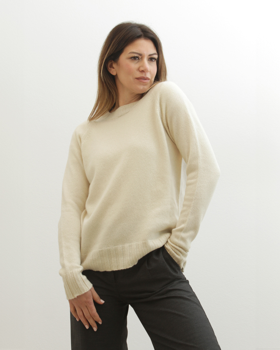 Maglione Cashmere donna collo a barca