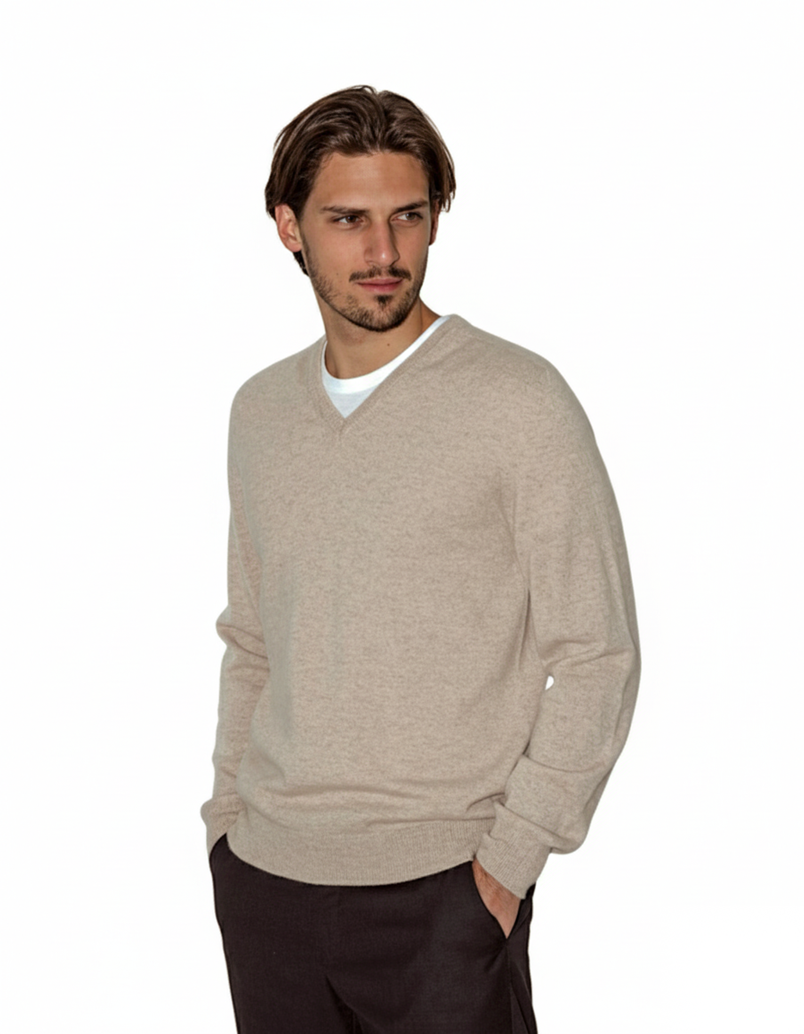 Maglione in cashmere scollo a v
